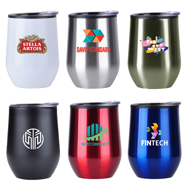 Stainless Steel Wine Tumbler - 12 oz.