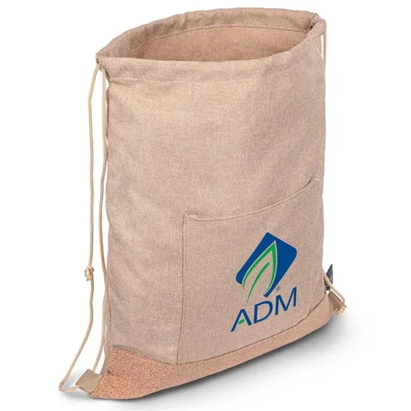 Taylor RPET Drawstring Backpack - Khaki