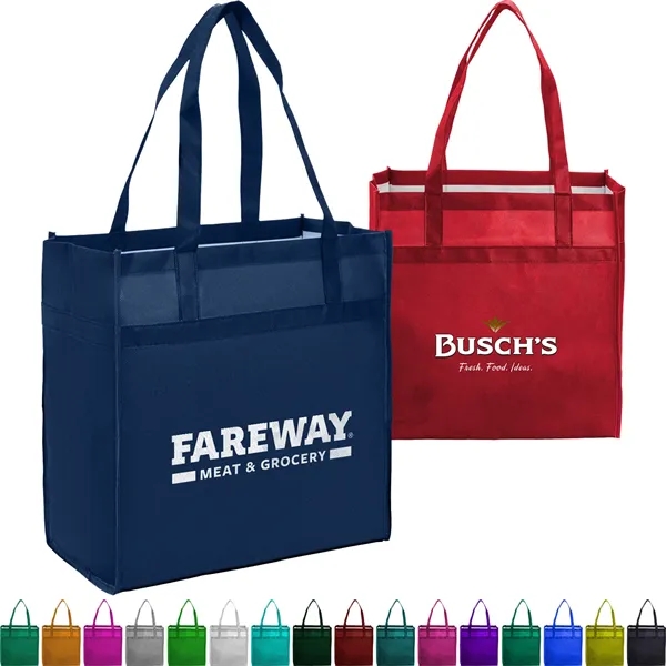 Heavy Duty 100GSM Non-Woven Grocery Tote Bags