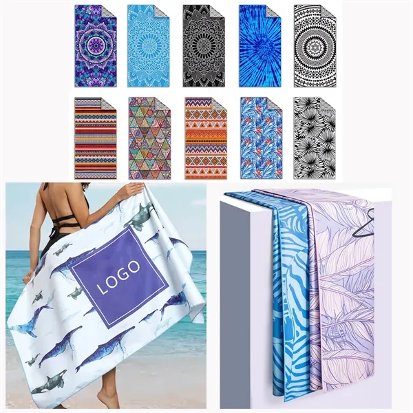 Double-Sided Velvet Microfiber Beach Towel