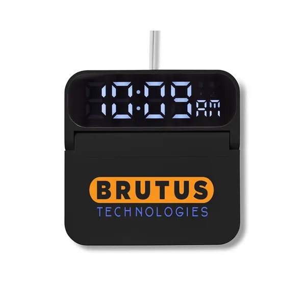 Prime Line Foldable Alarm Clock & Wireless Charger