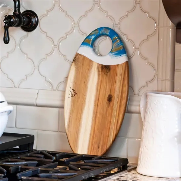 14" Custom Oval Cheese Board w/ Etch