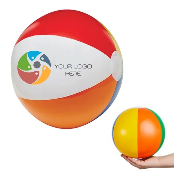 12" Six Panel  Inflatable PVC Beach Balls
