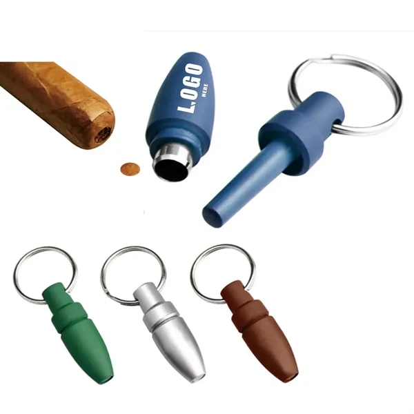 ABS Portable Cigar Punch Cutter Keychain