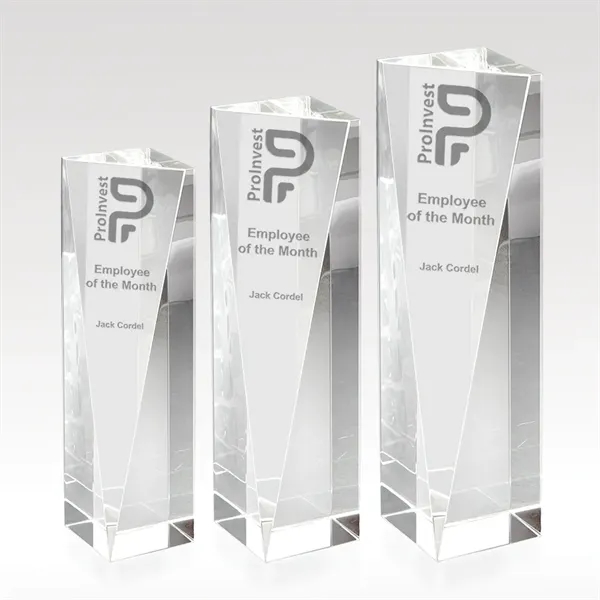 Optical Crystal Pillar Award - Sheared Tower