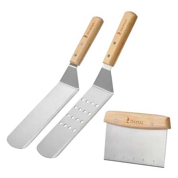 Deluxe Grilling Scraper & Flippers Set