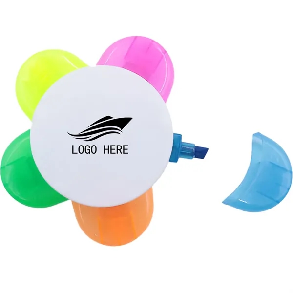 Custom Flower Shaped Multi-Color Highlighter