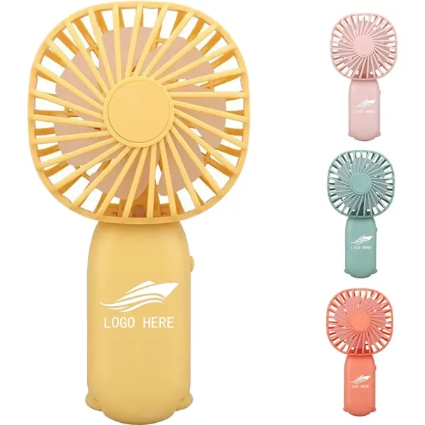 Customizable Usb Mini Handheld Fan Desktop With Hooks