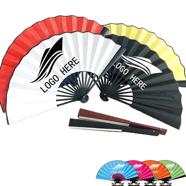 Customizable Folding Bamboo Fan