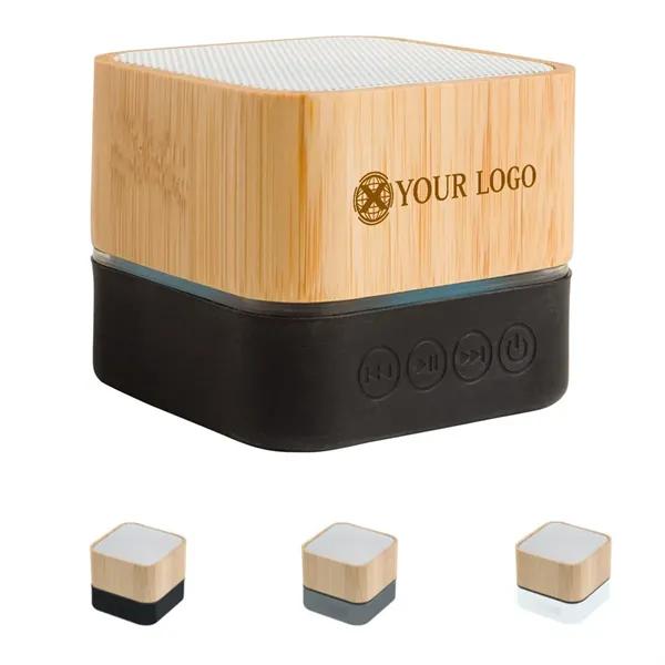 50 MOQ Mini Square Wooden Wireless Speaker