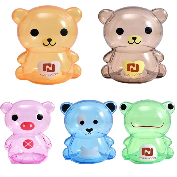 Transparent Plastic Money Coin Piggy Bank