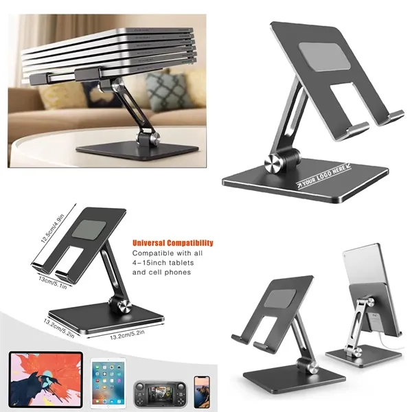 Adjustable Foldable Metallic Tablet Stand Holder