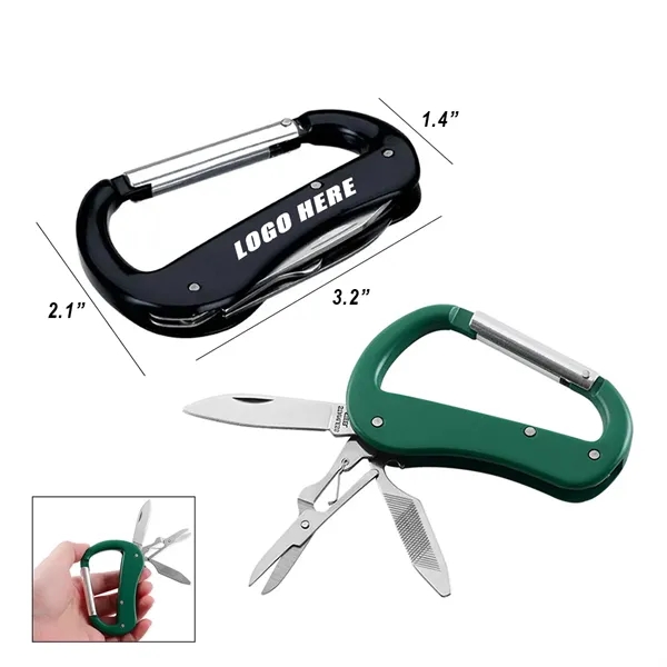 Colorful Metal Portable Multitool Carabiners
