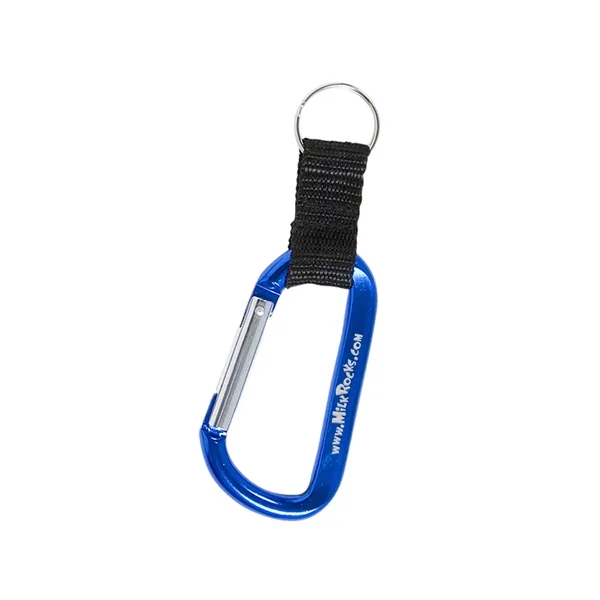 Prime Line Carabiner With Strap And Split Ring Keychain