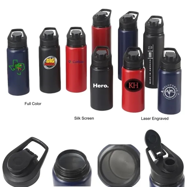 20 oz 25 oz Reusable Aluminum Sports Bottle with Snap Cap