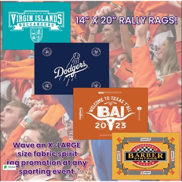 Sports Rally-Rags Rotary PMS Dyed 14"x20" 100% Cotton Fabric