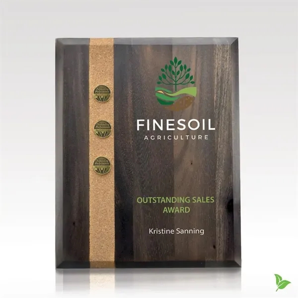 Eco Plaque - Coffee Stained Wood & Cork - Breve