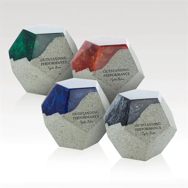 Nebula Hexagon Award with Concrete and Resin