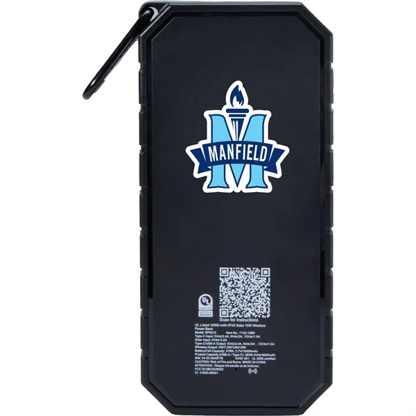 UL Listed 10000 IPX5 Solar 15W Wireless Power Ban