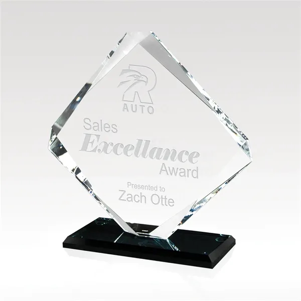 Stronghold Crystal Award with Black Pedestal