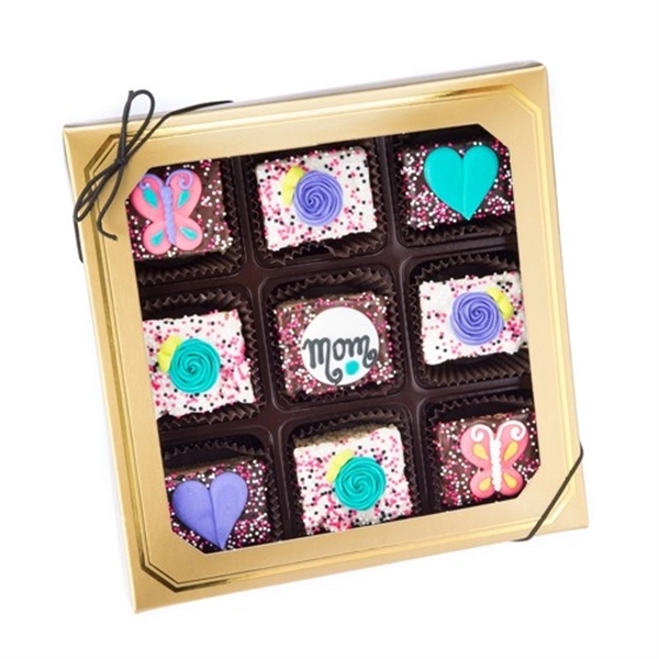 Mother's Day Chocolate Dipped Mini Crizpy Rice Bars- Window
