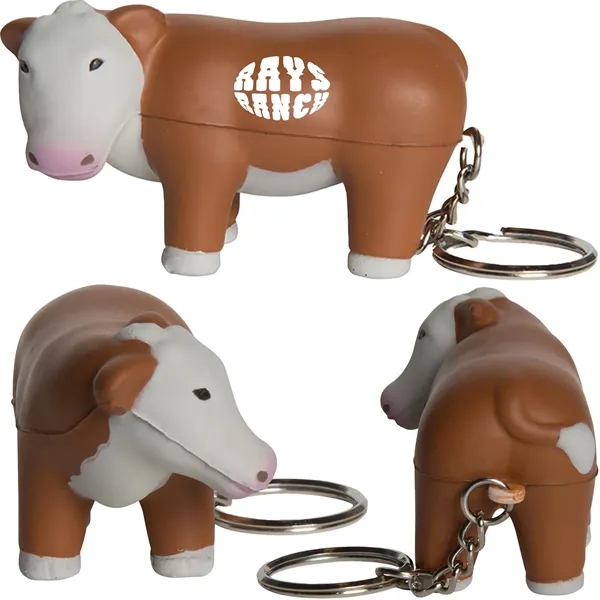 Cow Shaped Keyring Stress Reliever
