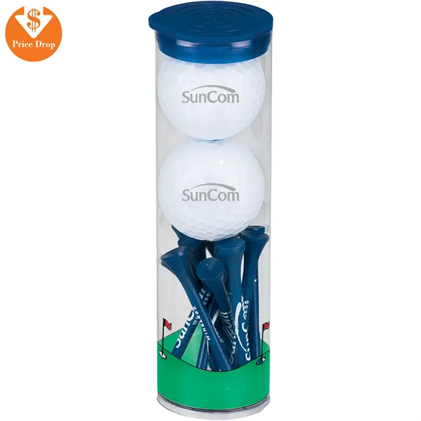 2 Golf Ball Tall Tube with Wilson Chaos