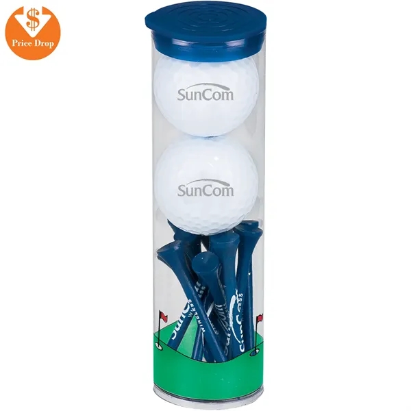 2 Golf Ball Tall Tube With Wilson Ultra
