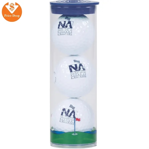 Clear Tube with 3 Wilson Chaos Golf Ball