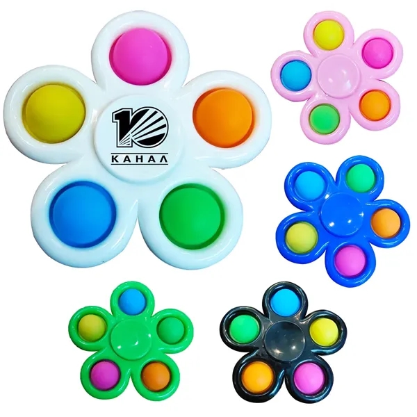 Fidget Pop It Toy Bubble Keychain Spinner Simple Dimple