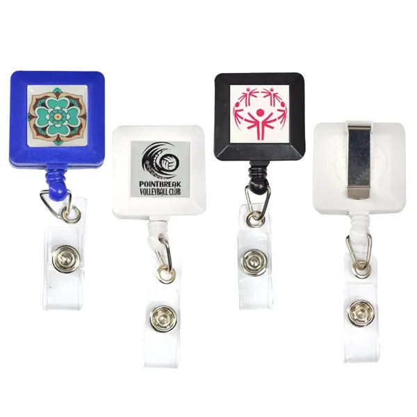 Rock'it 3-Day Square Retractable Badge Reel w/ Belt Clip