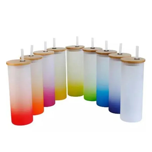 18 oz Gradient Color Glass Tumbler