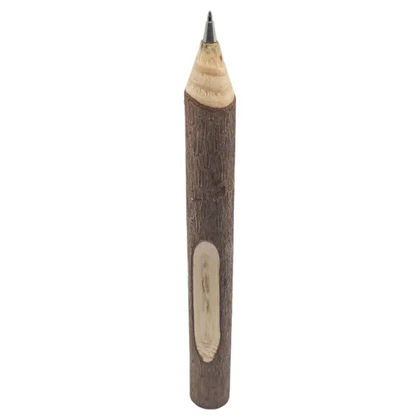 Wooden Twig Pen With Bark
