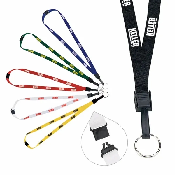 1/2" Breakaway Lanyard with Key Ring