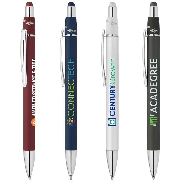 Orbit Spinner Chrome Metal Pen with Stylus