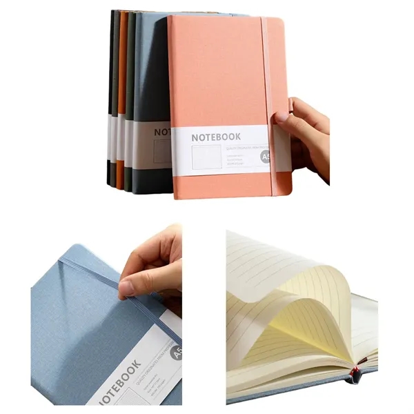 Custom Denim Textured PU Lace-up Notebooks