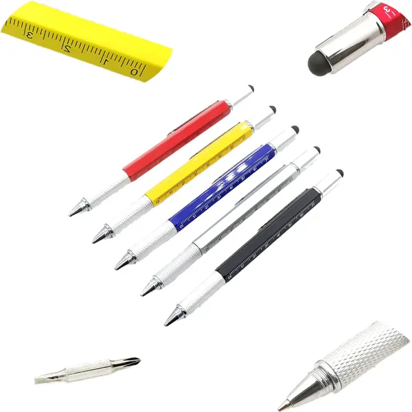Hexagon 6-in-1 Multi-functional Ballpoint Pen