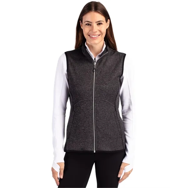 Cutter & Buck Mainsail Sweater-Knit Womens Full Zip Vest