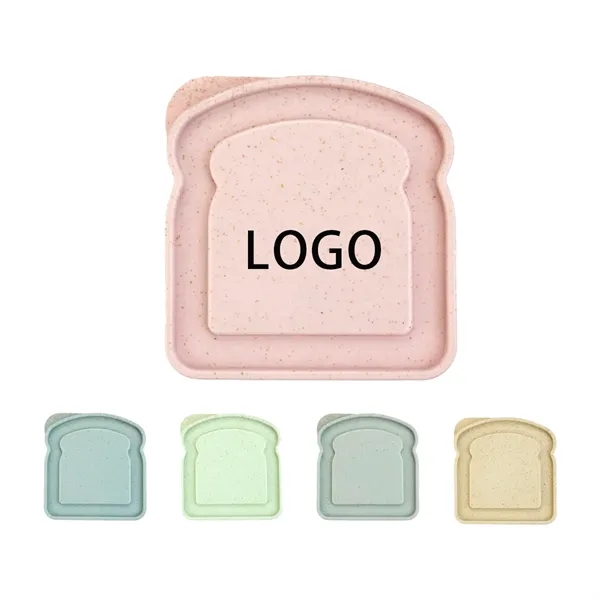 MOQ 50 Reusable Wheat Straw Portable Lunch Box