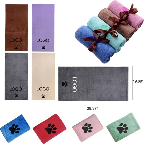MOQ 50 Microfiber Soft Quick Drying Pet Towel