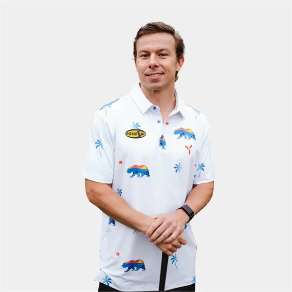 YATTA Golf® Cali Bear Moisture Wicking non iron Golf Polo