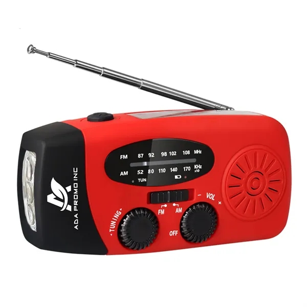 Emergency Solar Crank Radio Flashlight
