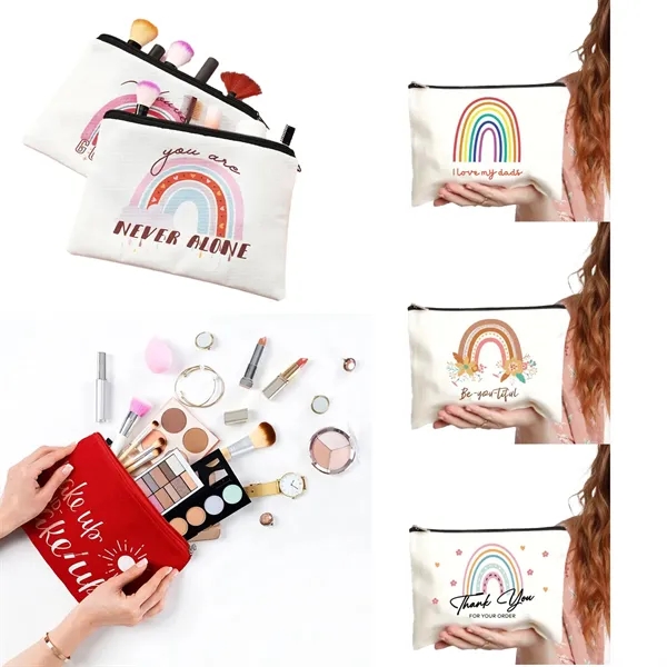 Portable Cosmetic Makeup Zipper Women Bag