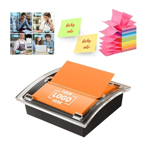 Keep Up Sticky Note Pop-Up Sticky Note Dispenser With Adhesive