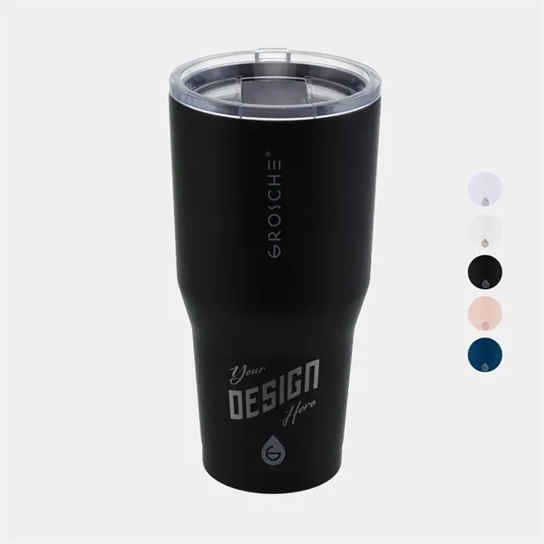 30 oz. GROSCHE® YUKON Insulated Tumbler with Clear Lid