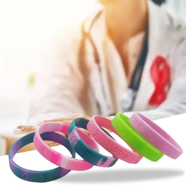 Breast Cancer Awareness Wristbands with Debossed logo