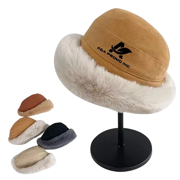 Curled Plush Fisherman Cap