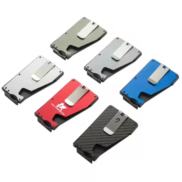 RFID Blocking Aluminum Metal Wallets with Money Clip