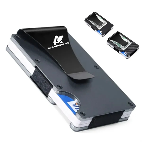 RFID Blocking Aluminum Metal Wallets for Men with Money Clip