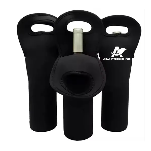 Insulated Neoprene Single Bottle Wine Tote Carrier Bags